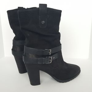 Marc Fisher Famous Sloched Black Boots Size 9.5